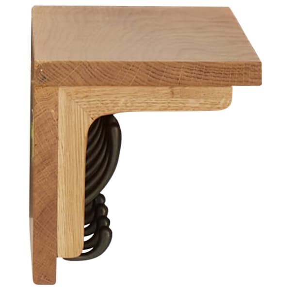 knagerække 60x16x16 cm massivt egetræ