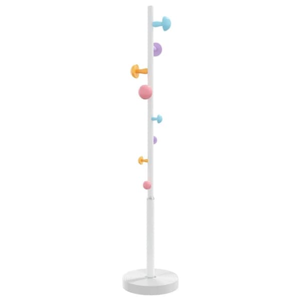 stumtjener 172 cm pulverlakeret jern hvid