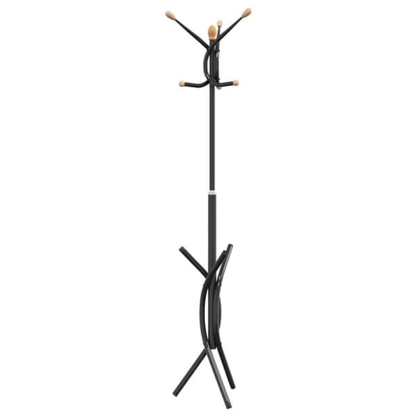 stumtjener 176 cm pulverlakeret jern sort