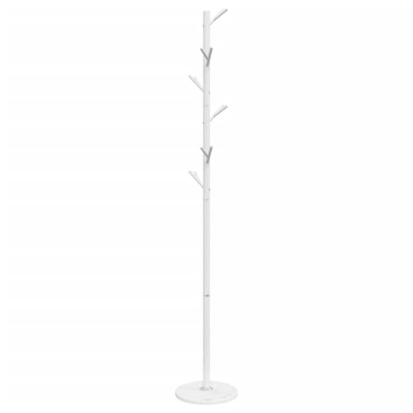stumtjener 175 cm pulverlakeret jern hvid