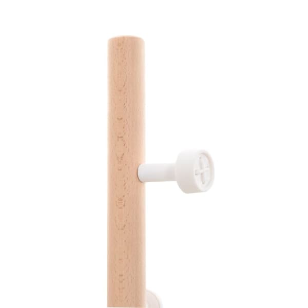 stumtjener 177 cm pulverlakeret jern hvid