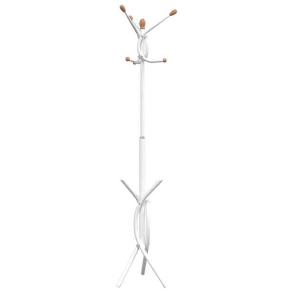 stumtjener 176 cm pulverlakeret jern hvid