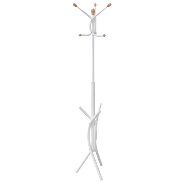 stumtjener 176 cm pulverlakeret jern hvid