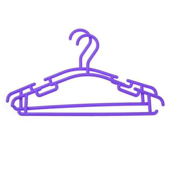 Set med 50 lila babygalgar i plast - hög kvalitet - unisex - barn
