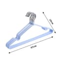 Miniatyrbild 4 av 4: Paket med 20 metallgalgar - halkfria galgar med PVC-beläggning 40cm (svart)