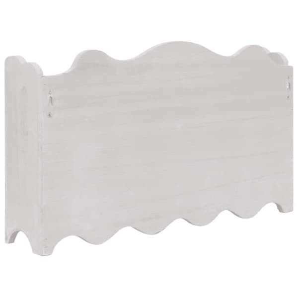 vægmonteret knagerække 50 x 10 x 30 cm træ hvid