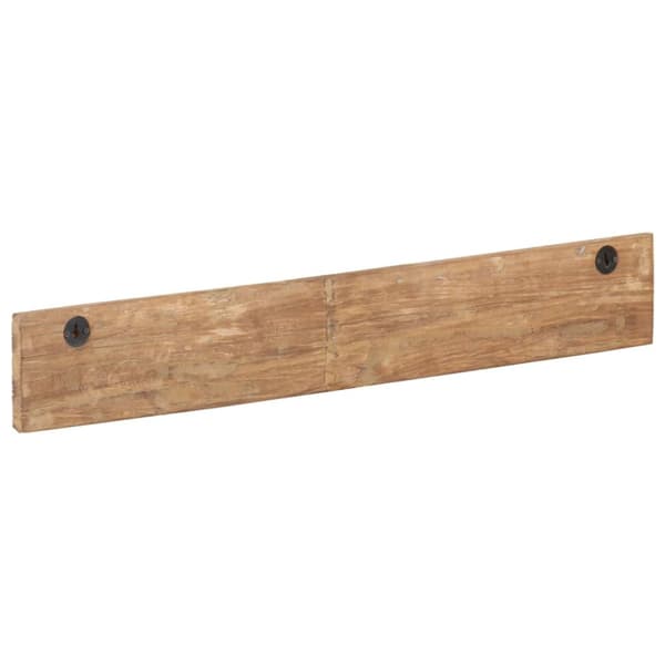 knagerække med 5 knager 100x2,5x15 cm massivt genbrugstræ