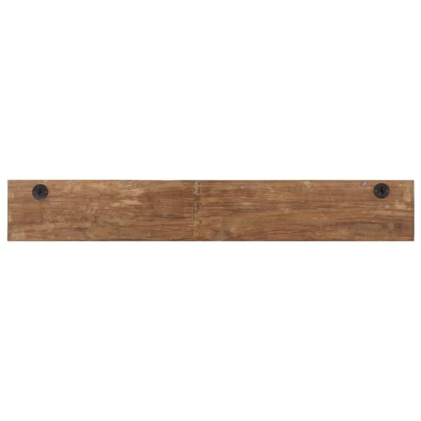 knagerække med 5 knager 100x2,5x15 cm massivt genbrugstræ
