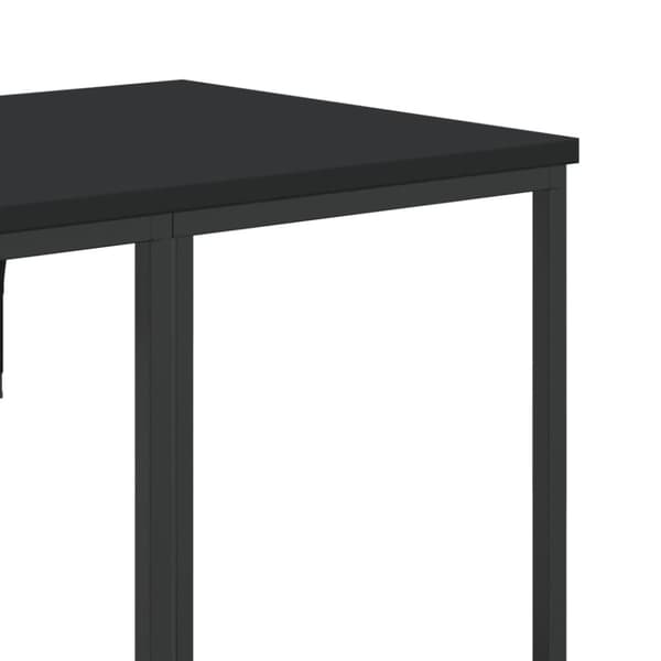 vidaXL Vaaterekki hyllyillä musta tekninen puu
