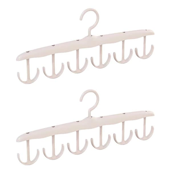 INF Multifunktionel roterende krogophæng - Hvid 2 Pack