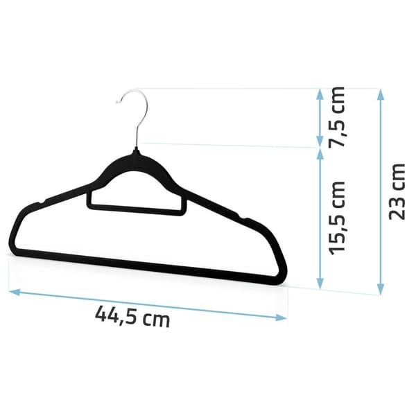 Velour klädhängare 20 st MS-859 Massido