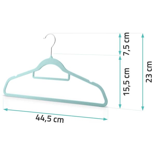 Tøjbøjler i velour 20 stk MS-859 Massido