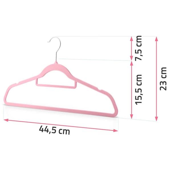 Tøjbøjler i velour 20 stk MS-859 Massido