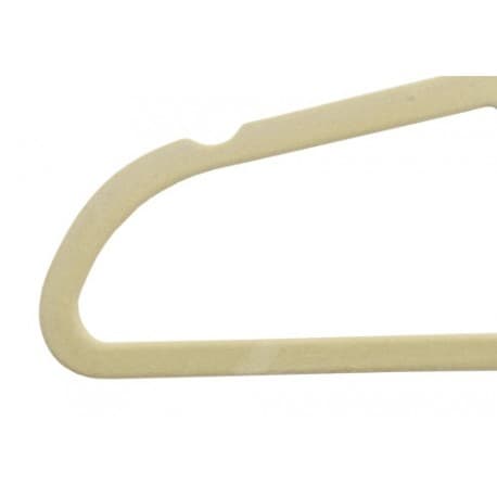 Maxi fløjlsbøjle, sæt med 10 stk - beige