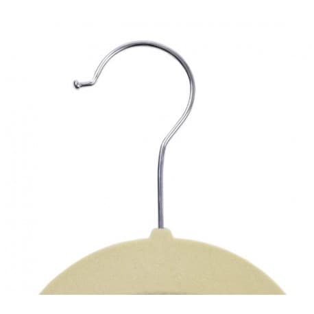 Maxi fløjlsbøjle, sæt med 10 stk - beige