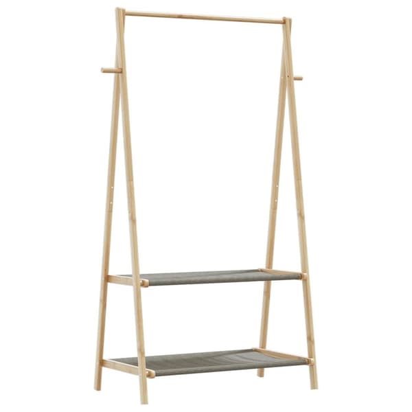 vidaXL Vaateteline hyllyillä 96x45,5x150,5 cm bambu