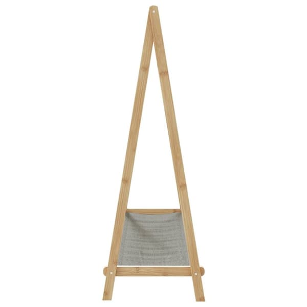 vidaXL Klädställ med hyllor 106x34x102 cm bambu