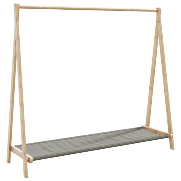 vidaXL Klädställ med hyllor 106x34x102 cm bambu
