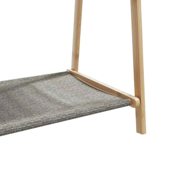 vidaXL Klädställ med hyllor 106x34x102 cm bambu