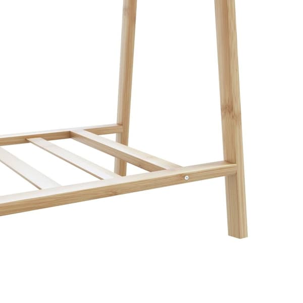 vidaXL Klesstativ med hyller 132x45,5x150,5 cm bambus
