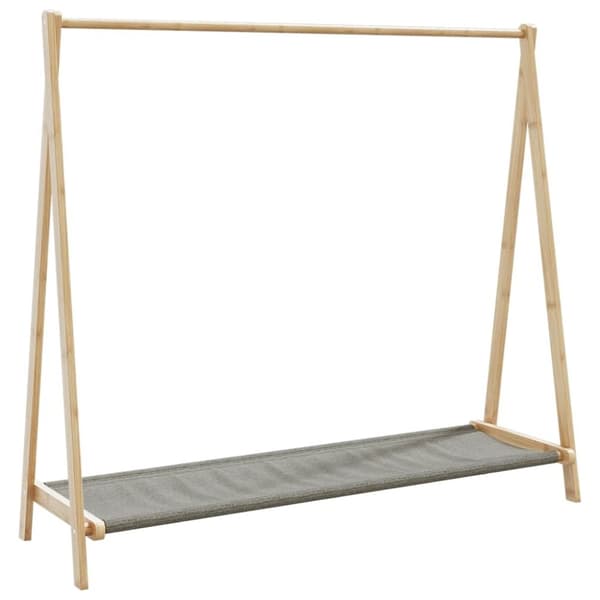 vidaXL Vaateteline hyllyillä 106x34x102 cm bambu