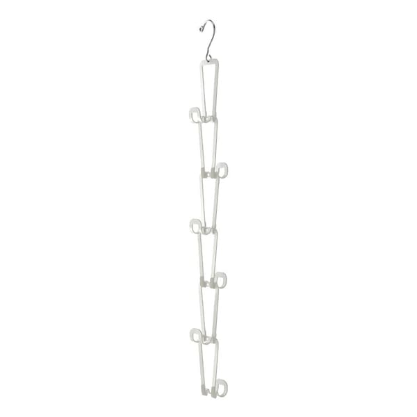 Vit handväskhållare med 6 krokar - H77 cm