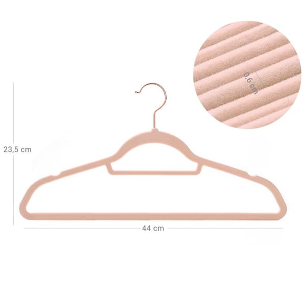 Kleerhangers - Velvet - Set av 30 - Anti -Slip - Rotable Hook - Pink