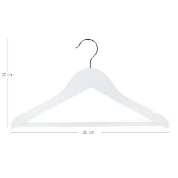 Tøjbøjler - til børn - massivt træ - anti -slip - sæt af 20