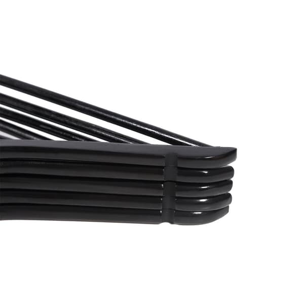 Kleerhangers - Sæt på 10 - Solid Wood - Anti -Lip - Sort
