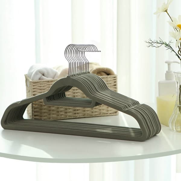Tøjbøjler - fløjl - anti -slip - sæt af 20