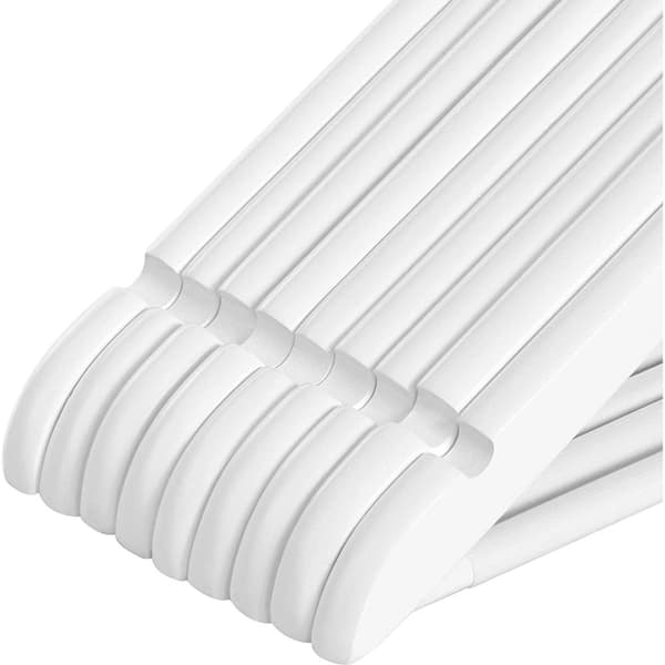 Klädhängare - Solid Wood - Uppsättning av 20 - vitt