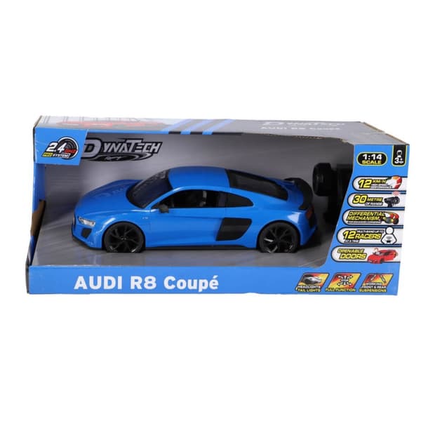 RC Audi R8 Coup&eacute; 1:14 + Lyseblå