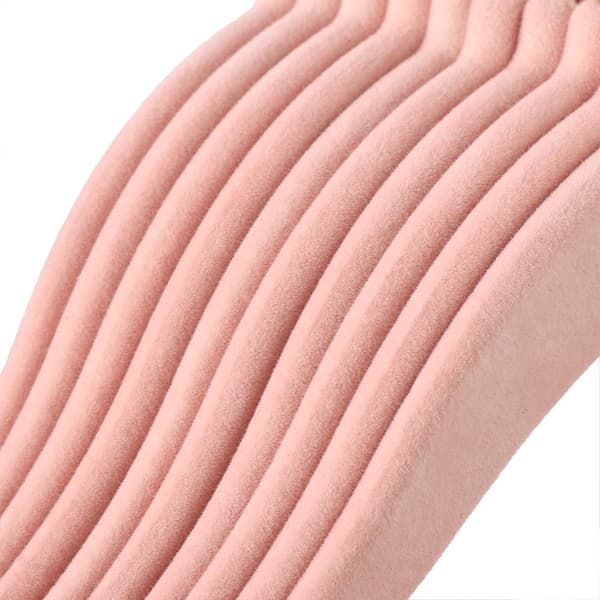 Børne tøjbøjler - fløjl - anti -slip - rosé guld - sæt på 50