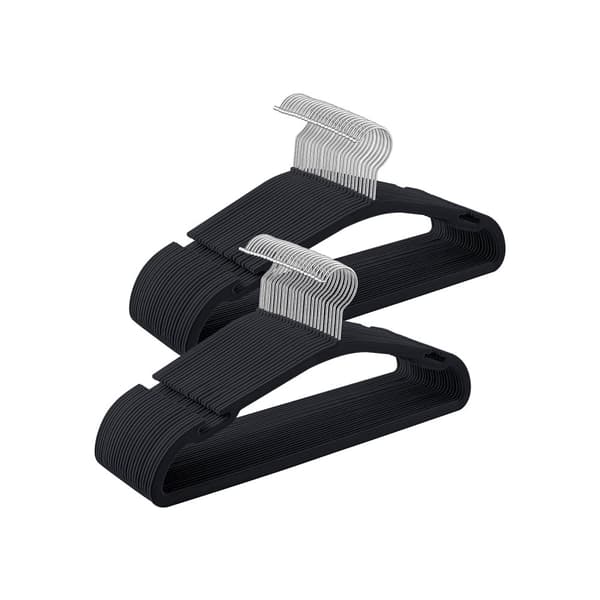 Kleerhangers - Sæt på 50 - 43 × 21 cm - blæk -sort