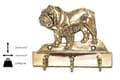 Miniatyrbillede 2 af 6: Engelsk bulldog, Bulldog I - nøgleophæng med hund, messingholder til hundetilbehør, elegant halludsmykning af Art-Dog
