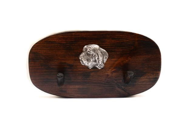 Petit Basset Griffon Vendéen, Trådhåret Basset Vendéen - tilbehørsbøjle, medaljebøjle med en hund, Art-Dog mærket nøglekroge