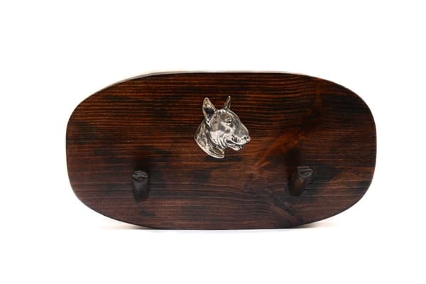 Bullterrieri, Bullterrieri III - tarvikeripustin, mitaliripustin koiran kanssa, Art-Dog avainkoukut
