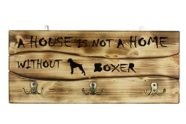 Boxer, Boxer - tøjbøjle med hund, medaljeudstilling, boligdekoration af Art-Dog