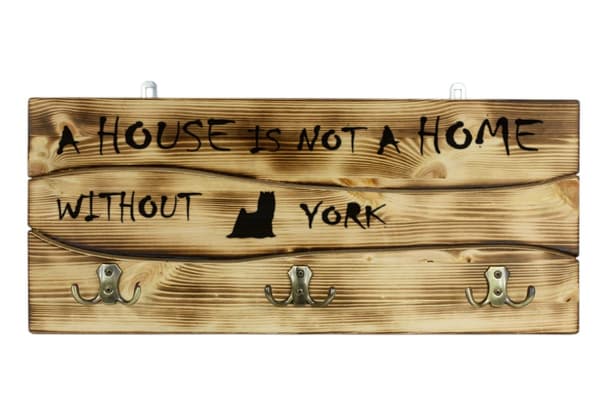 Yorkshirenterrieri, York, York, Yorkie - vaateripustin koiran kanssa, mitalinäyttely, kodin sisustus Art-Dog
