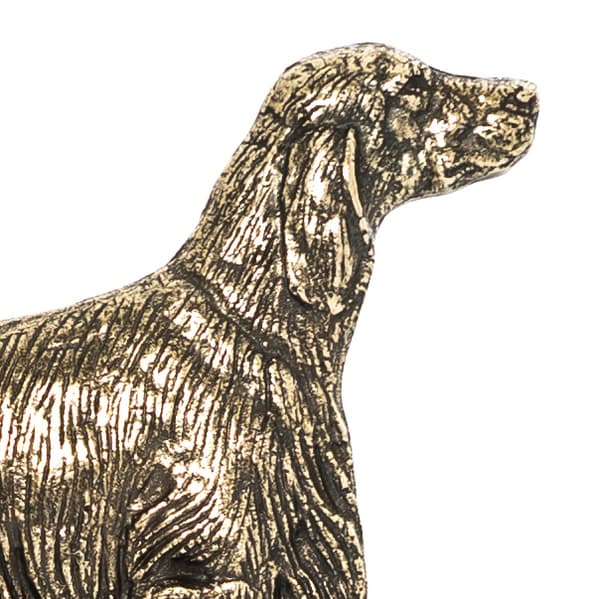 Engelsk Setter, Laverack - nøgleophæng med hund, messingholder til hundetilbehør, elegant halludsmykning af Art-Dog