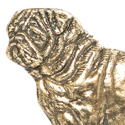 Mops, Mops, Carlin - nyckelhängare med hund, mässingshållare för hundtillbehör, elegant halldekoration av Art-Dog