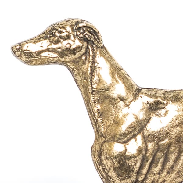 Whippet, engelsk Greyhound - nøgleophæng med hund, messingholder til hundetilbehør, elegant halludsmykning af Art-Dog