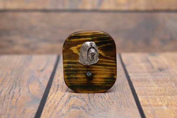 Bearded Collie, Highland Collie - bøjle i snor, bøjle til hundemedalje, nøglekrog fra Art-Dog