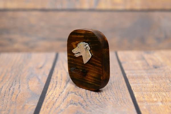 Greyhound, Engelsk Greyhound - bøjle i snor, bøjle til hundemedalje, nøglekrog fra Art-Dog