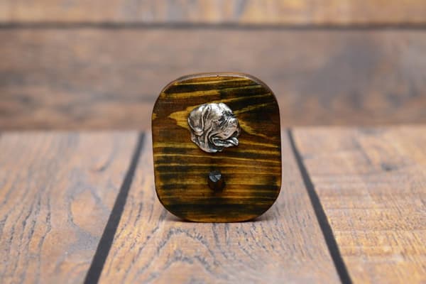 Bordeaux Dog, Dogue de Bordeaux, French Mastiff I - snoreophæng, medaljeophæng med hund, Art-Dog nøglekrog