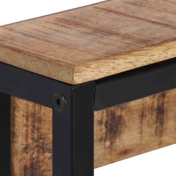 Klädhängare 87x10x27 cm massivt grovt mangoträ