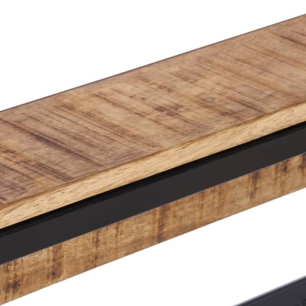 Klädhängare 87x10x27 cm massivt grovt mangoträ