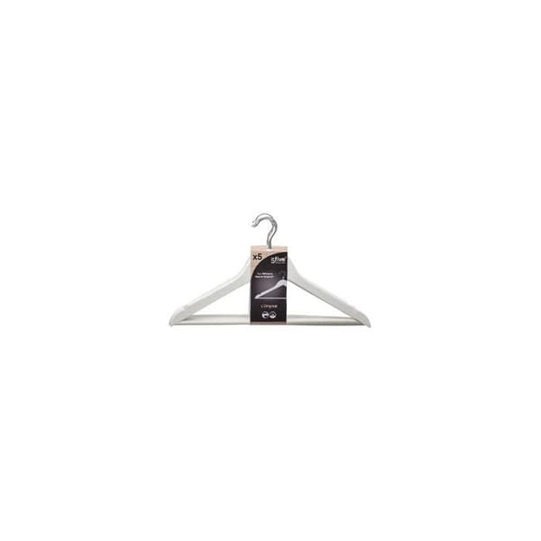Set om 5 klädhängare - 44 x 1,1 x 24 cm - Trä