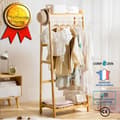 Miniatyrbild 1 av 4: CONFO® klädhängare i massivt trä fristående hängare enkelrum enkel klädförvaring klädhängare i trä klädhängare i trä