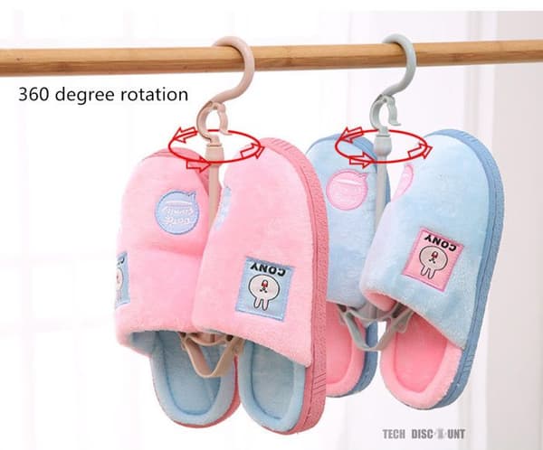TD® Hängare Baby Barn Plast Vuxna Byxor Klämma Platssparande Skor Strumpor Roterande garderob Organizer Torkning